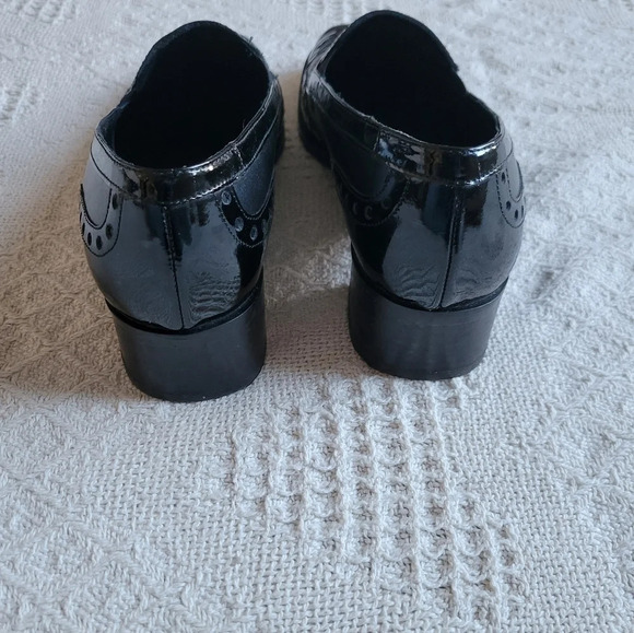 AMALFI BY RANGONI Black Low Heel Leather Slip On Loafer - Picture 4 of 13